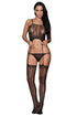 Sexy Striped Crop Top Suspender Bodystockings